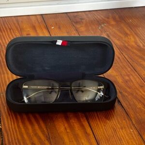 Tommy Hilfiger Black and Silver Eyeglasses with Case